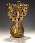 Finding Courage, a bronze vessel by Carol Alleman