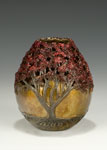 Aries Maple, a bronze vessel by Carol Alleman featuring the Japanese Maple Tree