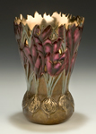 Ruby Promises, a bronze vessel by Carol Alleman