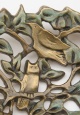 Sacred Marriage bronze bowl by Carol Alleman, detail of 2 owls
