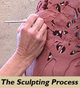 a photo of the sculpting process
